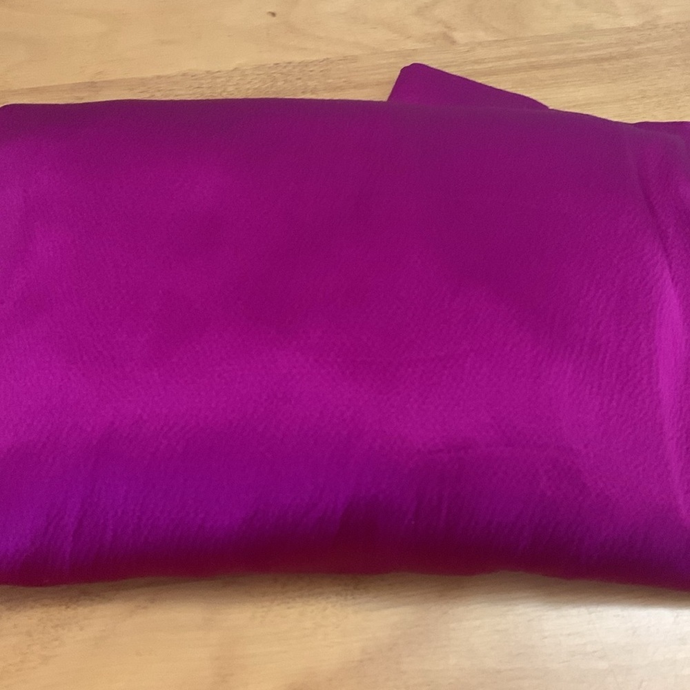 Rebecca Taylor Silk Fuchsia Size 6 Sleeveless Dress Ruffle Detail Pockets EUC - Picture 13 of 14
